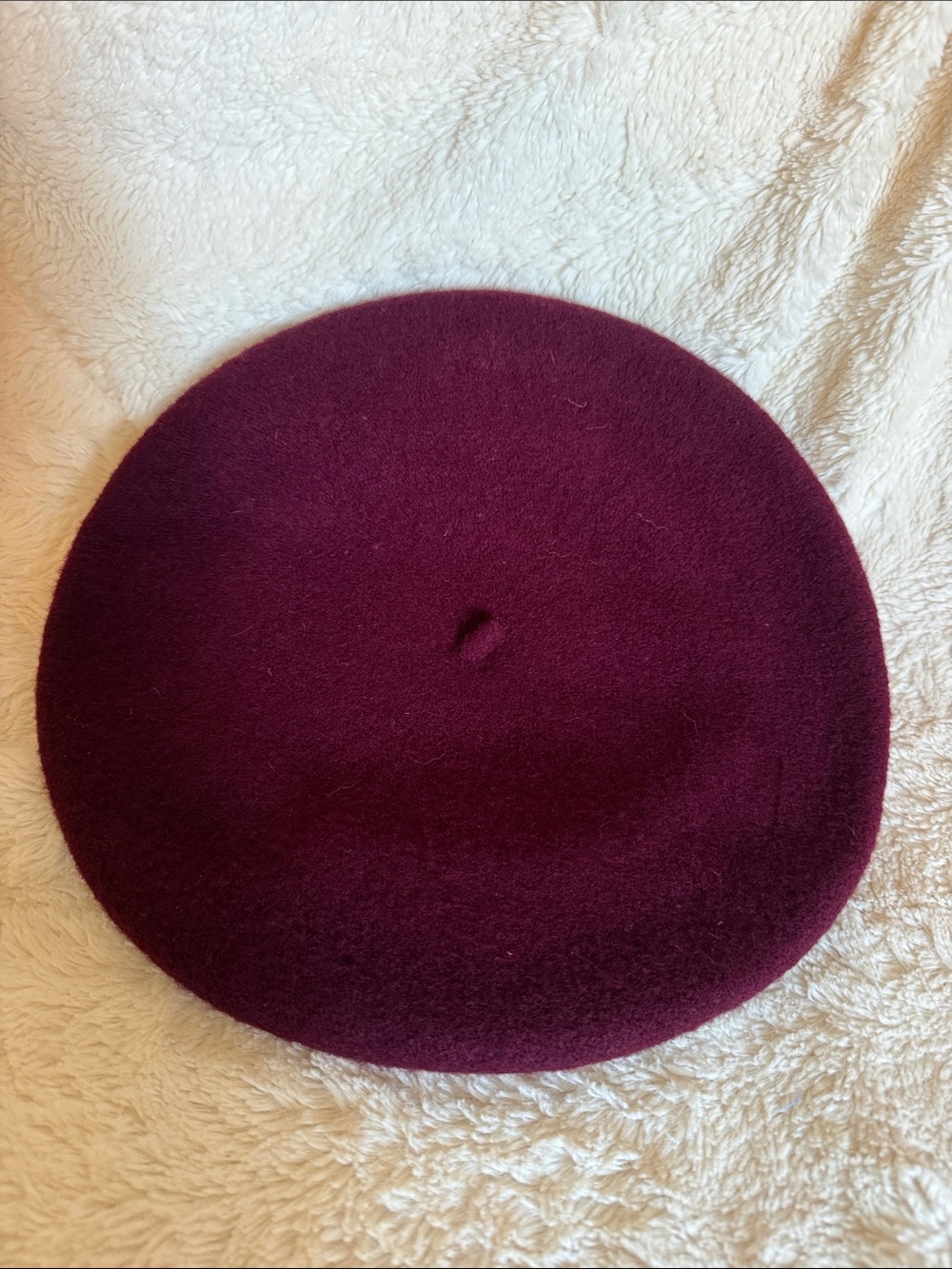 Sears Burgundy Wool Beret